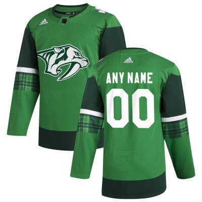 Nashville Predators Men's Adidas 2020 St. Patrick's Day Custom Stitched NHL Jersey Green